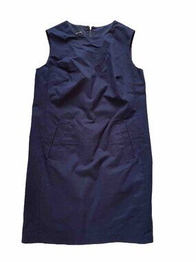 Jones New York Collection Dress Stretch Midnight Navy Blue Shift Pocketed 12